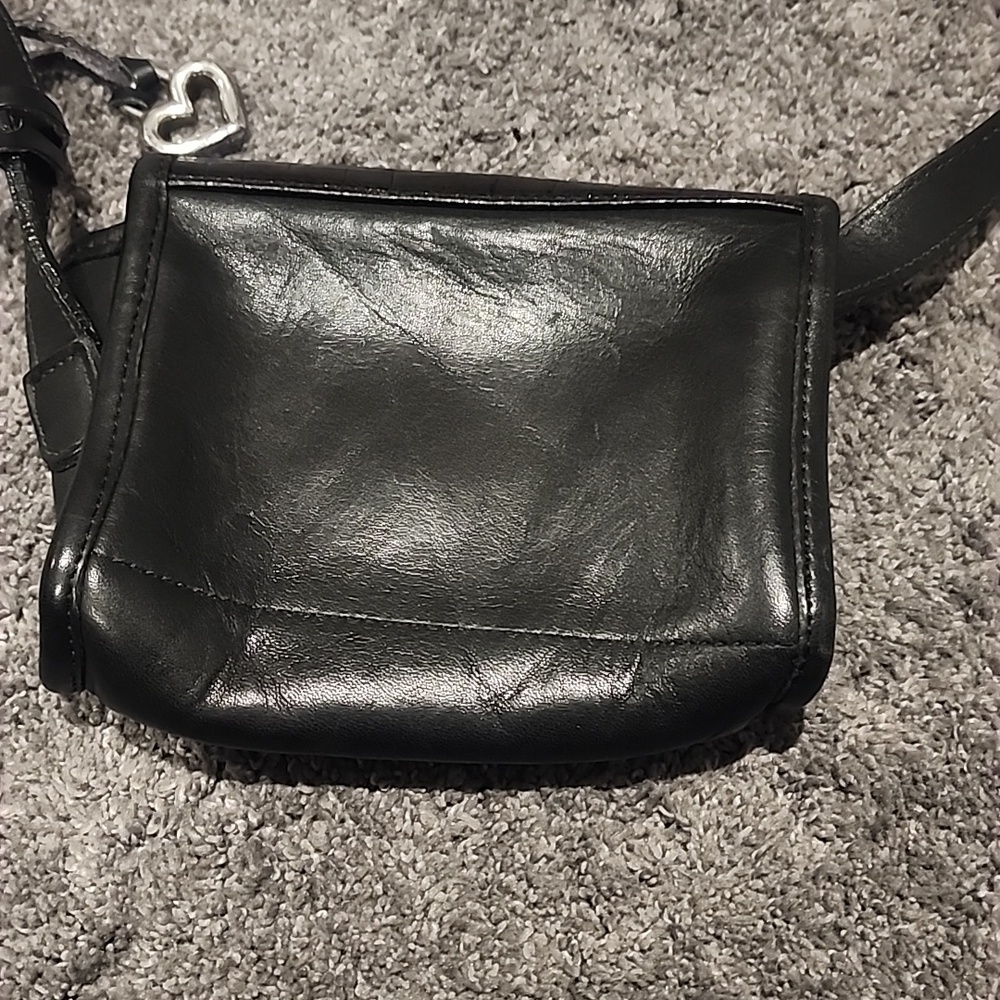Brighton Black Crossbody Bag with Silver Decorative Accent - Picture 4 of 5